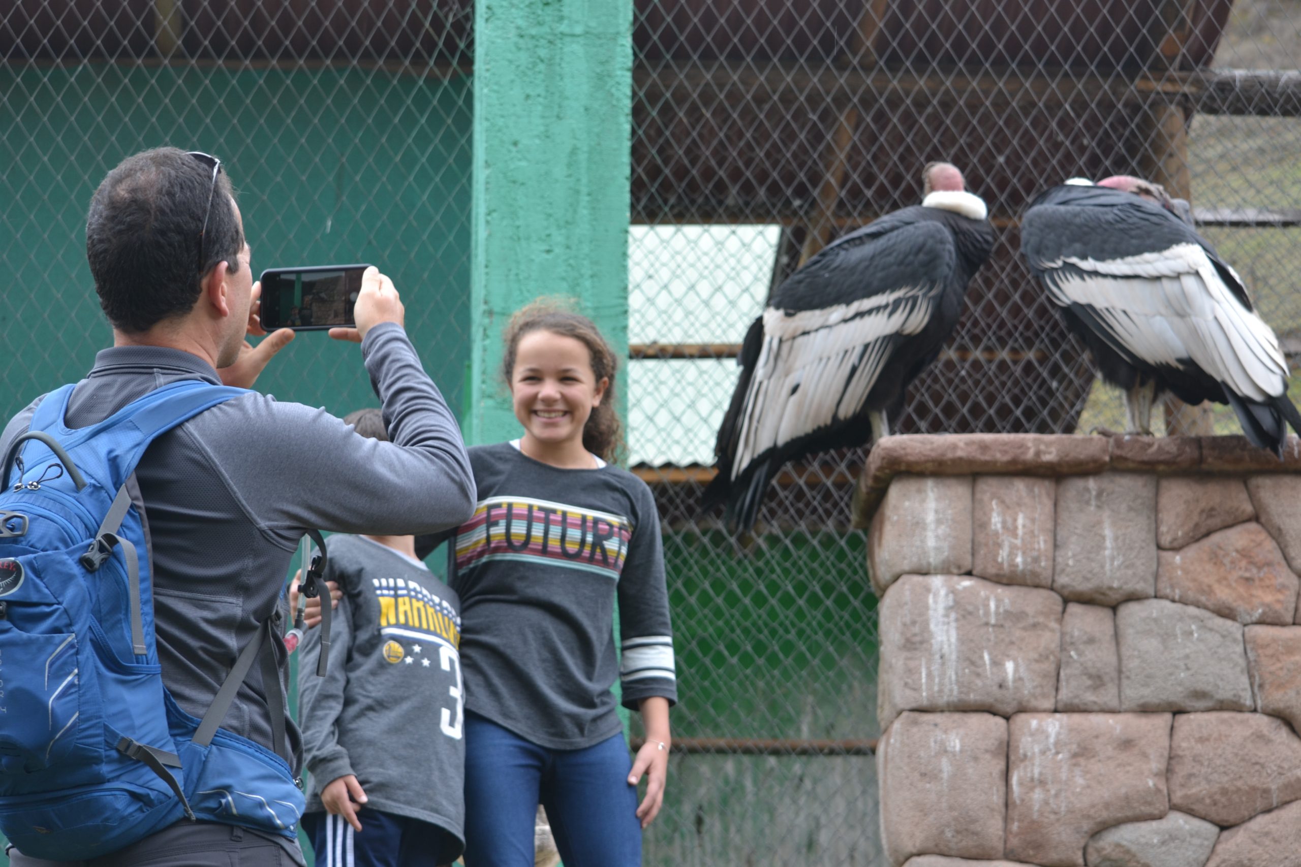 Visitors at Cochahuasi Animal Sanctuary
